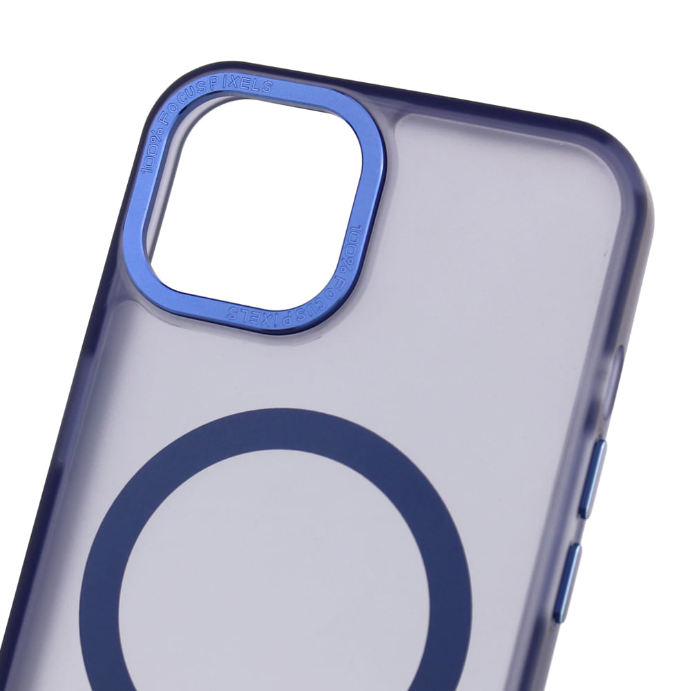 Imagen 2 del producto Case para iPhone 14 con MagSafe para carga inalámbrica, para accesorios magnéticos, rígido, mate traslúcido azul