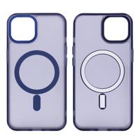 Case para iPhone 14 Pro con MagSafe para carga inalámbrica, para accesorios magnéticos, rígido, mate traslúcido azul