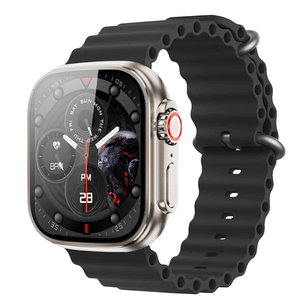 Smartwatch Roadtrip Watch S4 Ultra 49mm, llamada BT, IP65 SPo2, correa negra