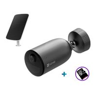 Cámara de seguridad Ezviz EB3 wifi, exterior, 3MP 2K, rotativo + Panel solar + Micro SD 128GB