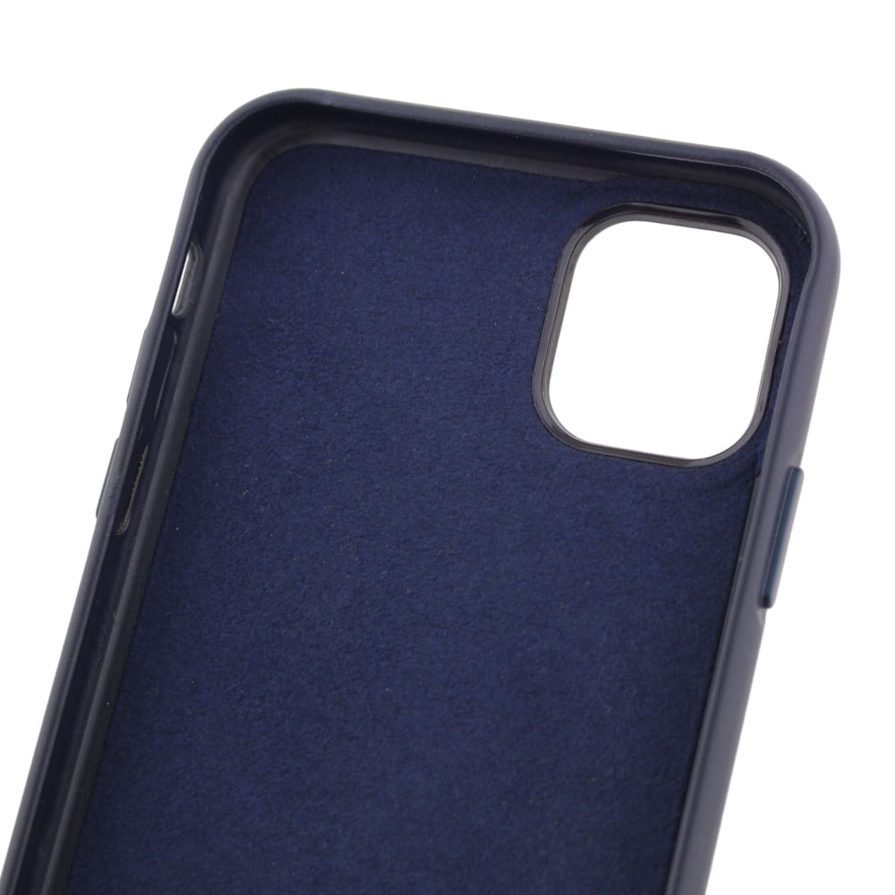 Imagen 2 del producto Case para iPhone 11, piel sintética, amortiguador de choques, azul