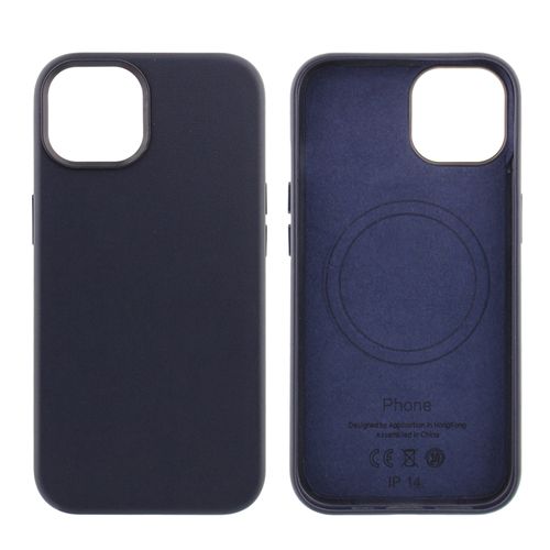 Case para iPhone 12/12 Pro, piel sintentica, con MagSafe para carga inalámbrica, para accesorios magnéticos, azul
