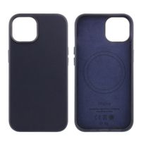 Case para iPhone 14, piel sintética, con MagSafe para carga inalámbrica, para accesorios magnéticos, azul