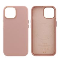 Case para iPhone 15, piel sintética, con MagSafe para carga inalámbrica, para accesorios magnéticos, rosado