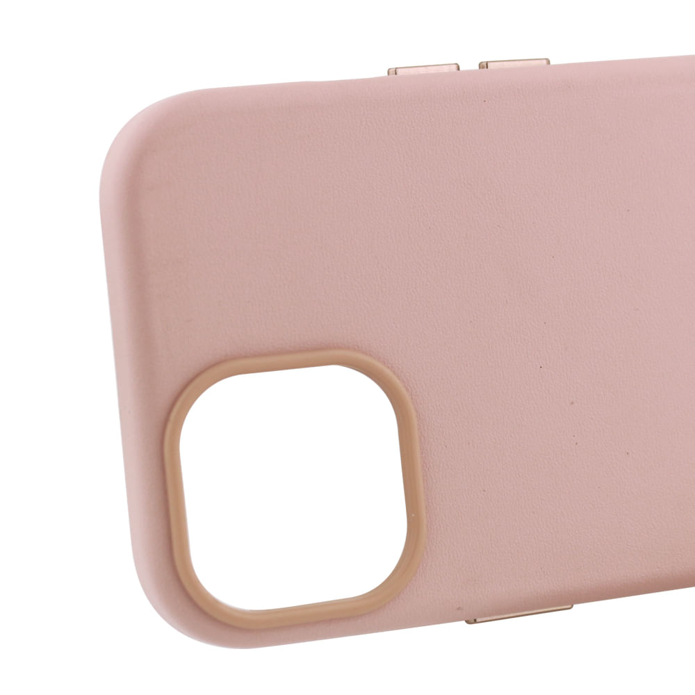 Imagen 2 del producto Case para iPhone 15, piel sintética, con MagSafe para carga inalámbrica, para accesorios magnéticos, rosado