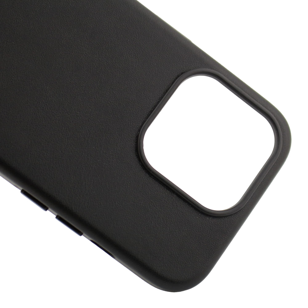 Imagen 2 del producto Case para iPhone 15 Pro, piel sintética, con MagSafe para carga inalámbrica, para accesorios magnéticos, negro