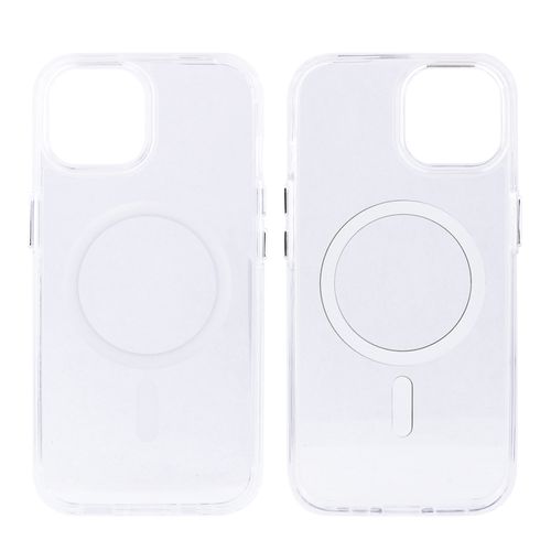 Case para iPhone 15, con MagSafe para carga inalámbrica, para accesorios magnéticos,TPU rígido, transparente