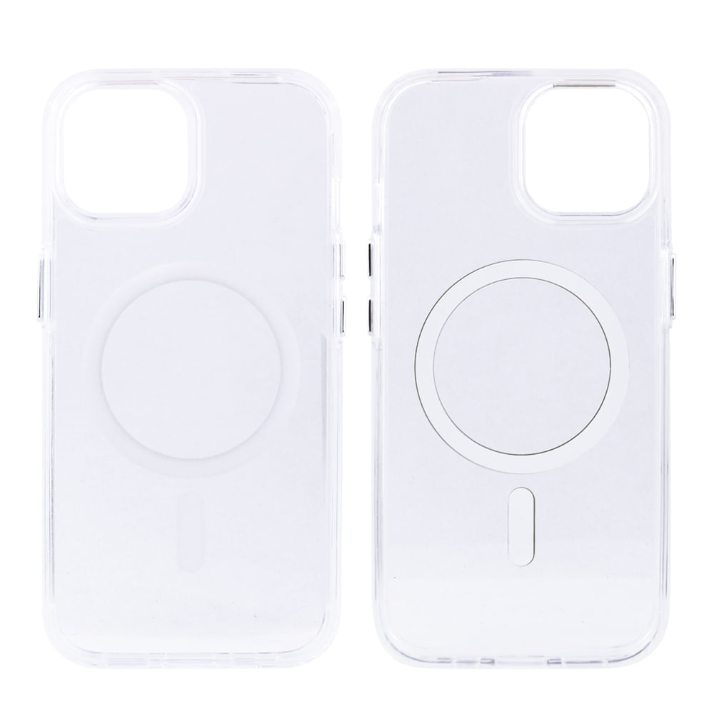 Case para iPhone 15, con MagSafe para carga inalámbrica, para accesorios magnéticos,TPU rígido, transparente