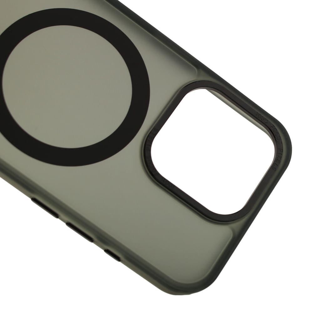 Imagen 2 del producto Case para iPhone 15 Pro con MagSafe para carga inalámbrica, para accesorios magnéticos, rígido, mate traslúcido negro