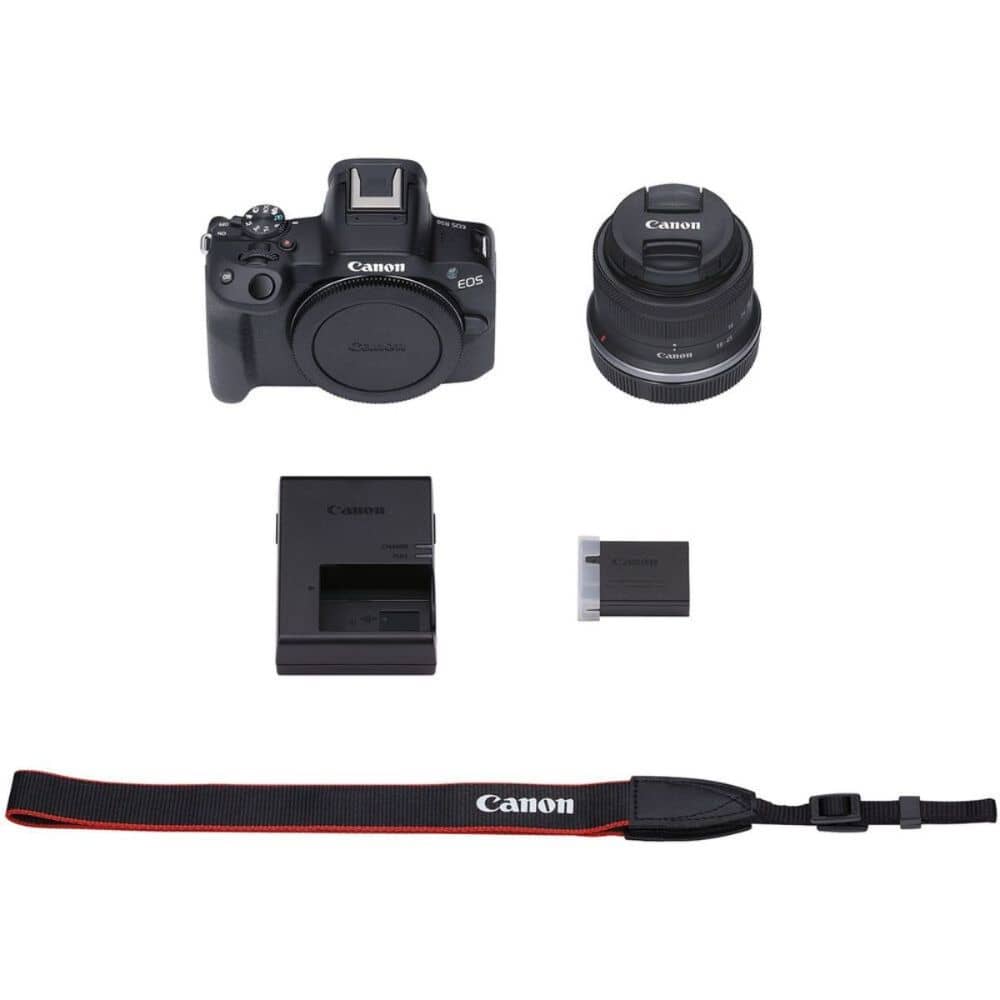 Imagen 2 del producto Cámara Mirrorless EOS R50 + Lente RF S 18-45mm + Kit Deluxe