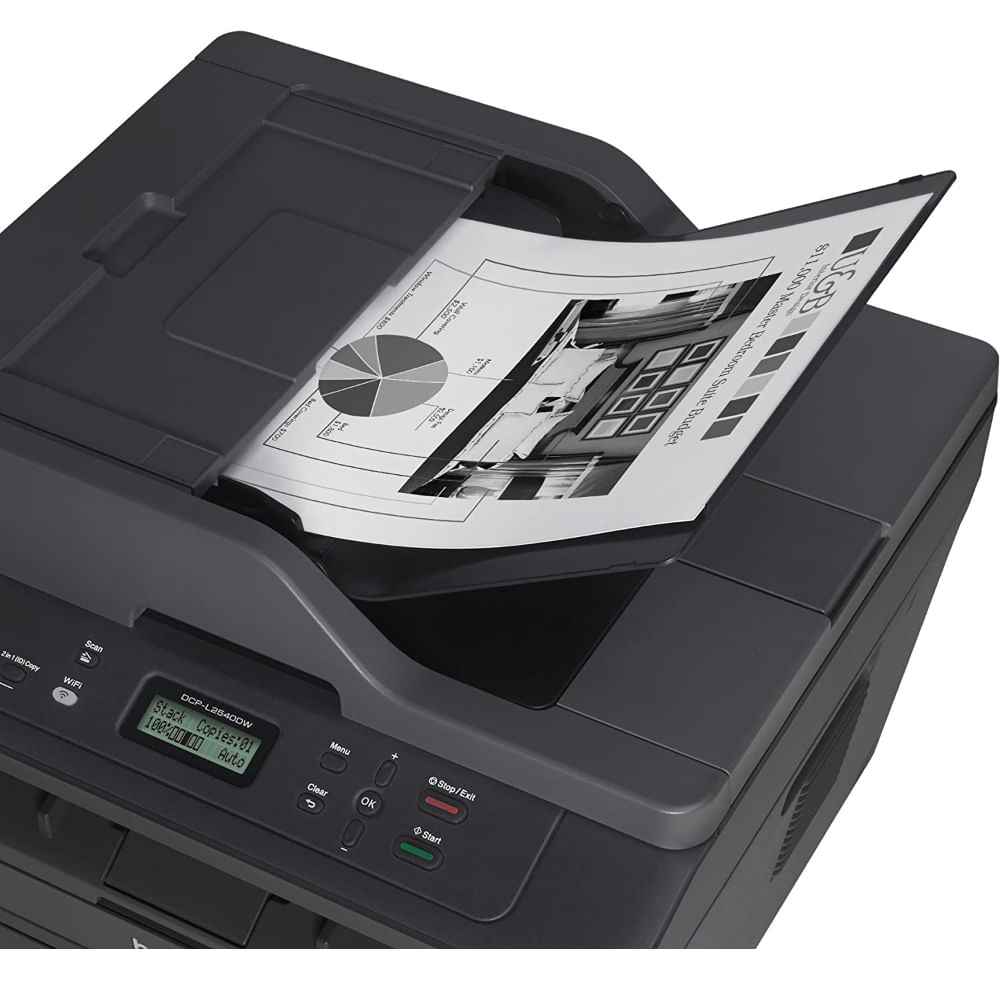 Imagen 2 del producto Impresora Multifuncional monocromática Brother DCP- L2540DW, inalámbrica, conexión wifi, negro