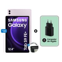 Tablet Samsung Galaxy Tab S9 FE Plus 12.4"", 128GB, 6GB RAM, 2560 x 1600 (WQXGA), cámara principal 8MP + 8MP y frontal 12MP, lila + cargador 25W
