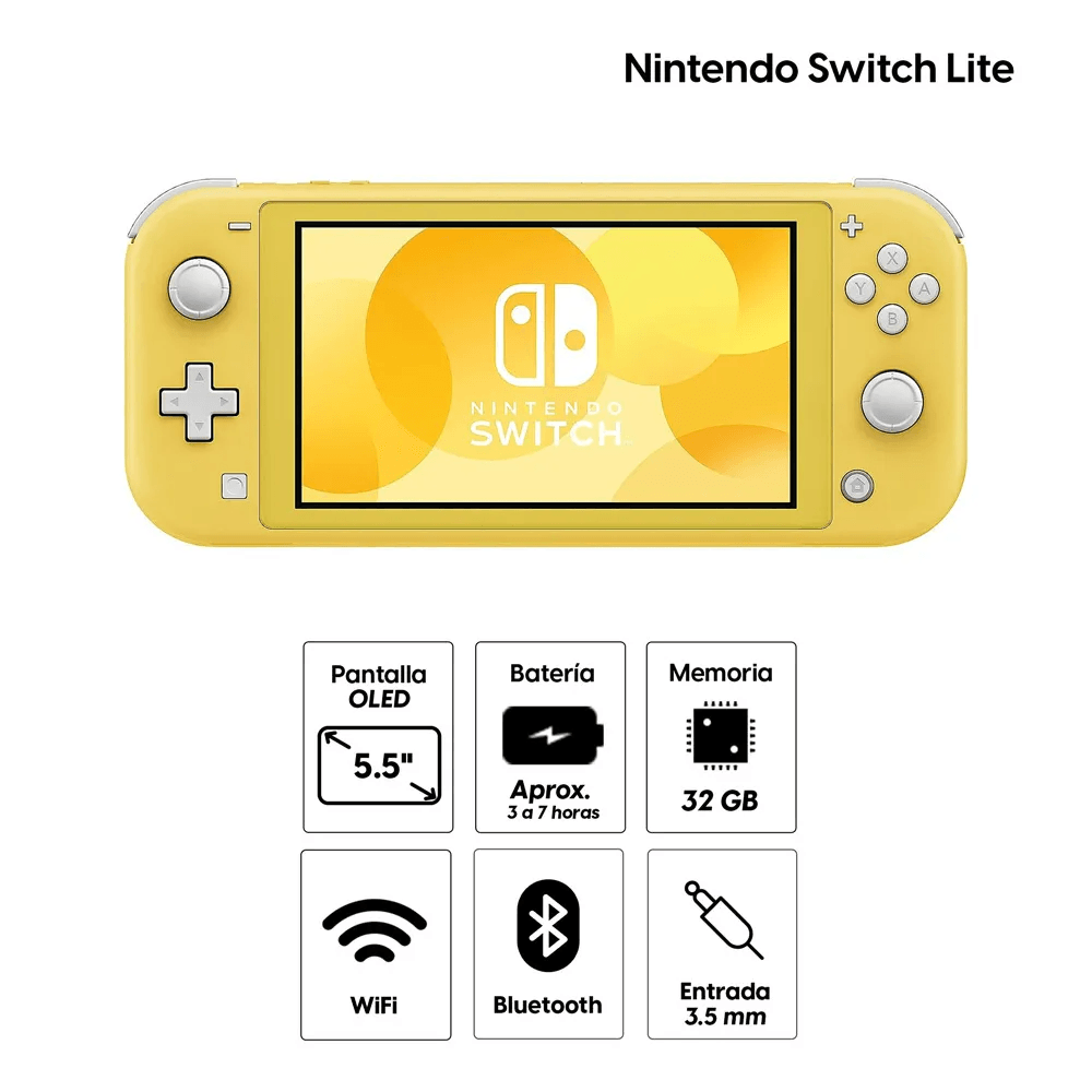 Imagen 2 del producto Consola Nintendo Switch Lite 32GB, amarillo