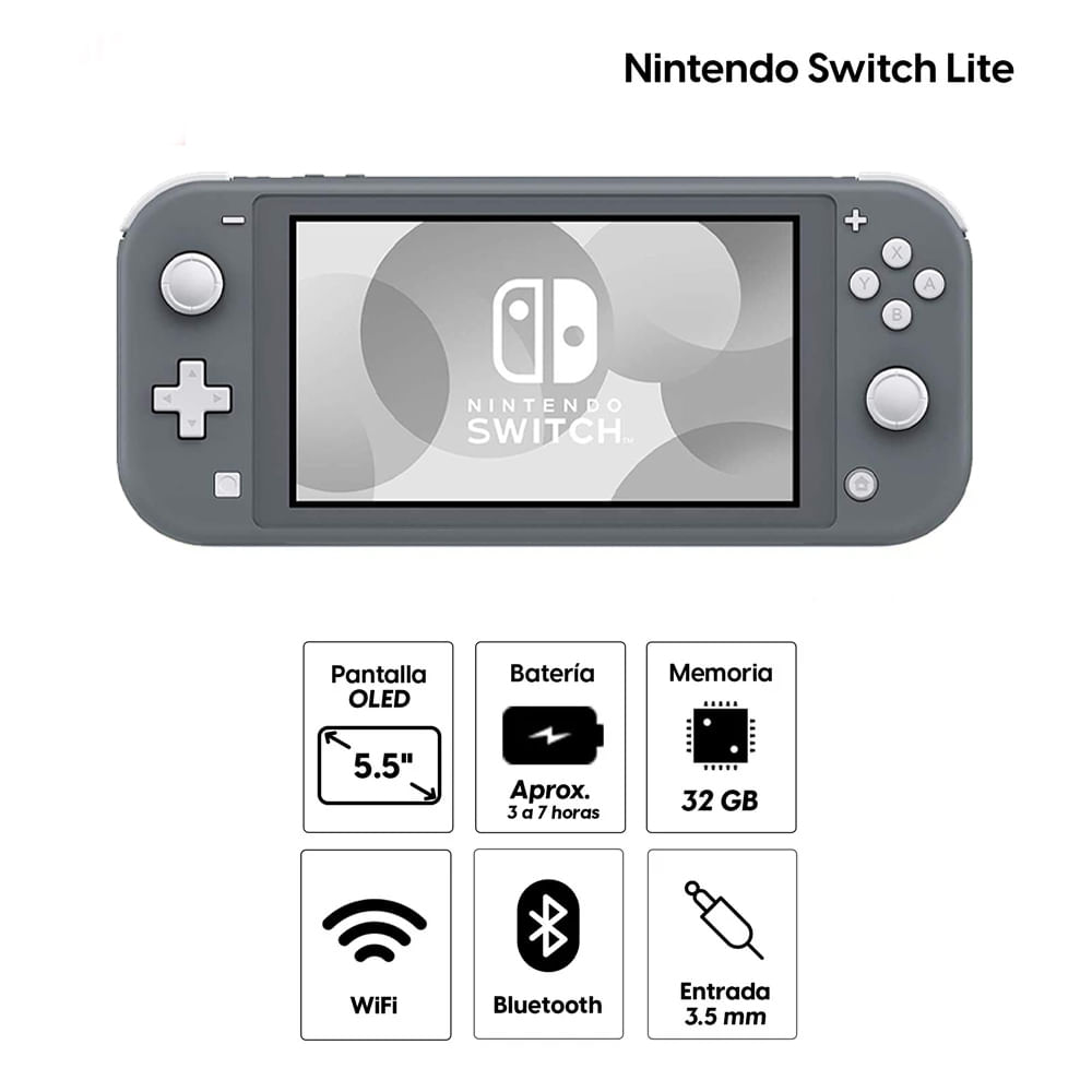 Imagen 2 del producto Consola Nintendo Switch Lite 32GB, Gris