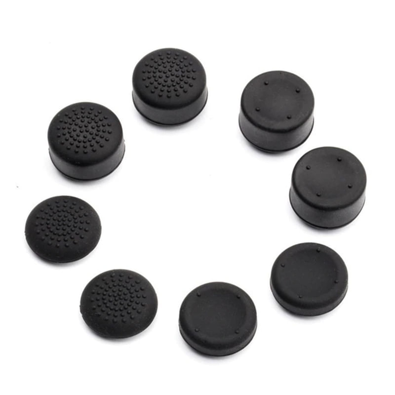Set 8 und Grips PS4 PS5 Protectores de JoyStick Mando PS4 PS5 Negro