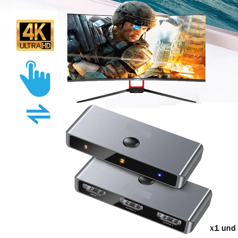 Imagen 2 del producto Switcher HDMI Bidireccional 4K 60Hz 2 en 1 PS5 PS4 Xbox TV