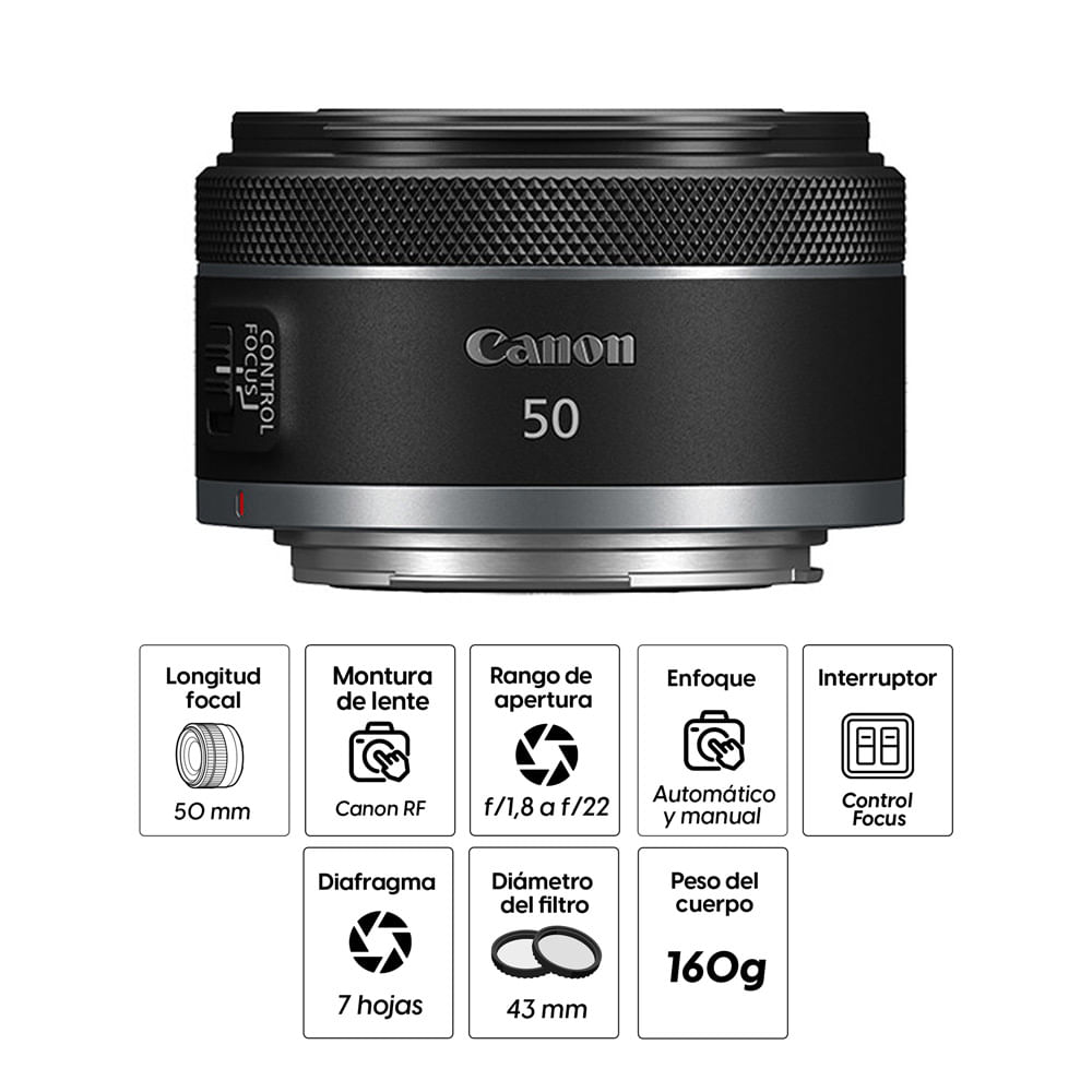 Imagen 2 del producto Lente Canon RF 50mm f/1.8 STM