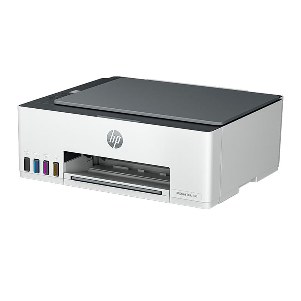 Imagen 2 del producto Impresora multifuncional HP Smart Tank 580, inyección de tinta, inalámbrica, Wi-Fi, con tanques recargables + 4 botellas de tinta