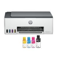Impresora multifuncional HP Smart Tank 580, inyección de tinta, inalámbrica, Wi-Fi, con tanques recargables + 4 botellas de tinta