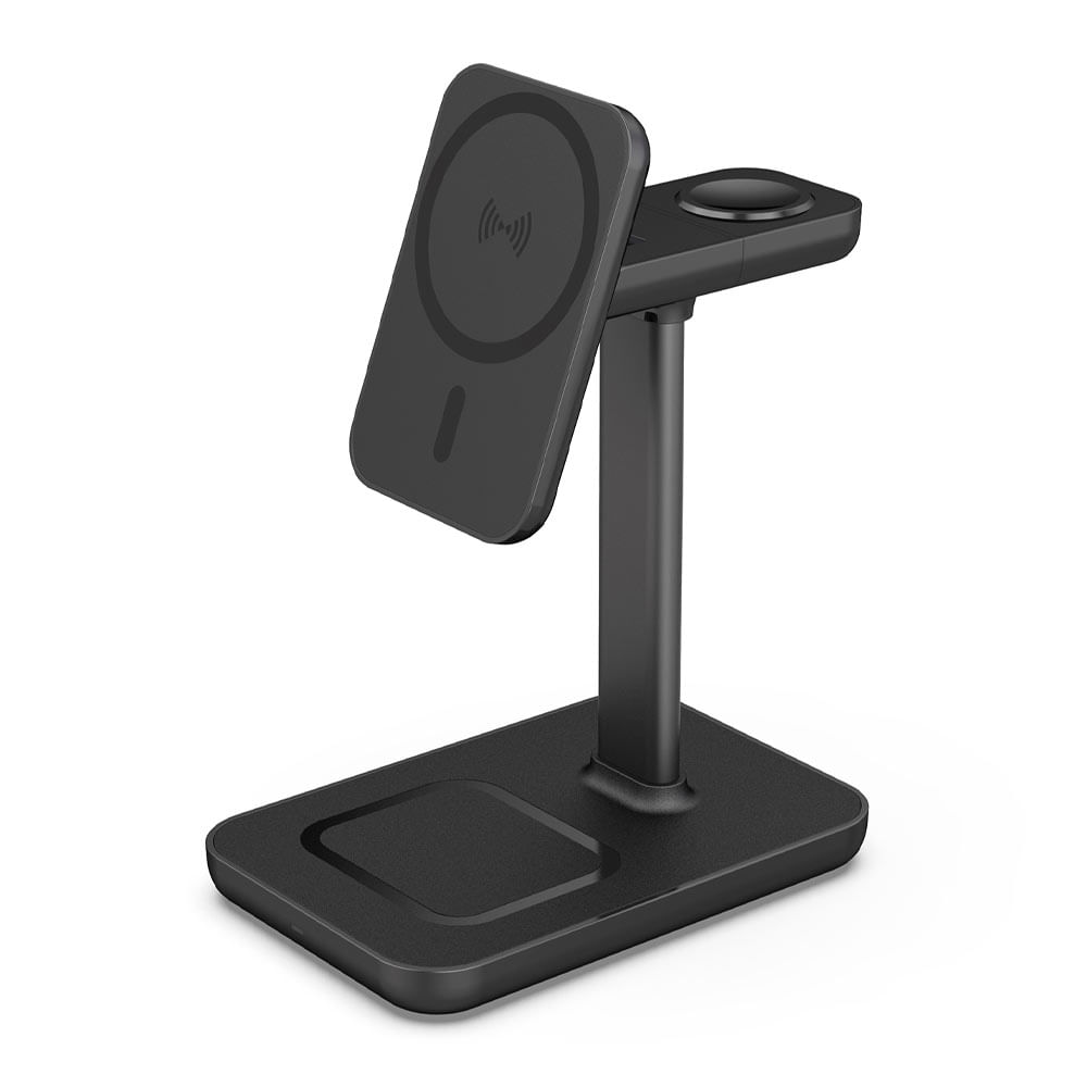 Imagen 2 del producto Cargador inalámbrico iBox 3 en 1, 15W, para iphone, apple watch y airpods, negro