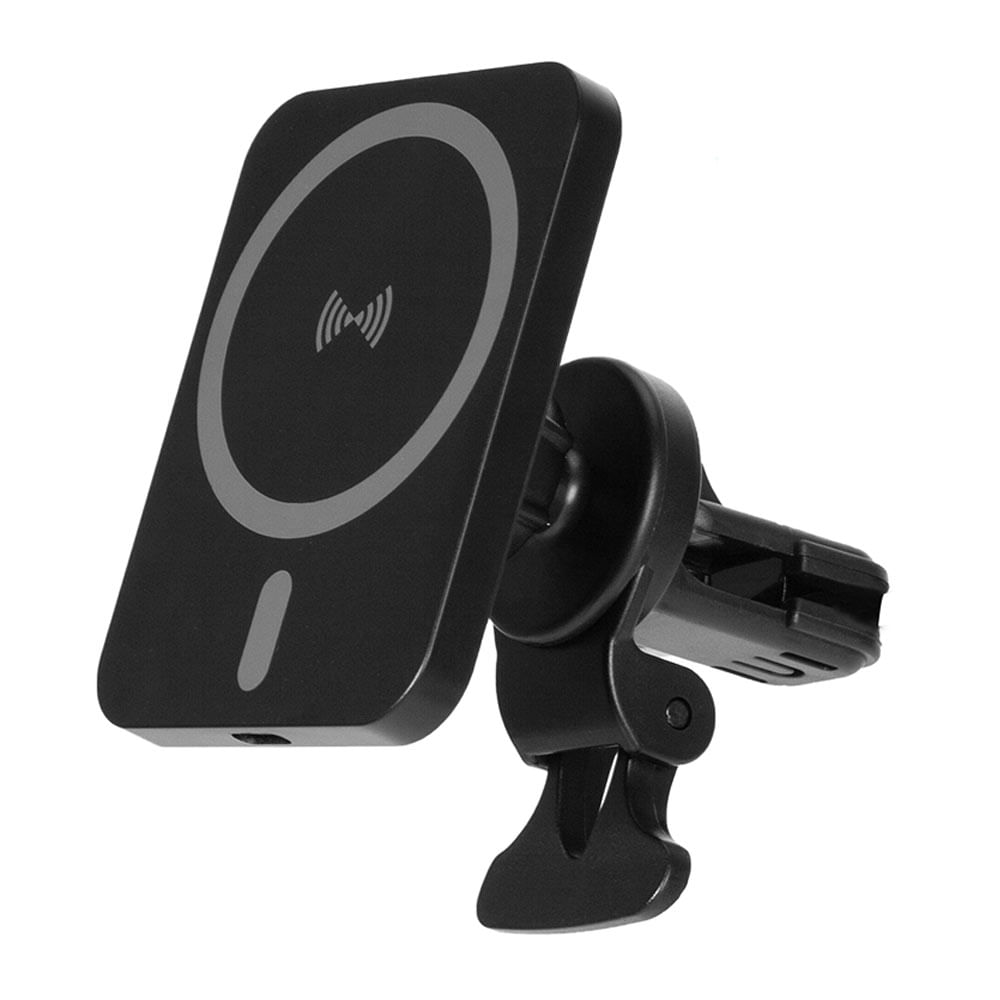 Imagen 1 del producto Cargador inalámbrico de auto iBox 15W, para iphone y apple watch, con soporte magnético, negro