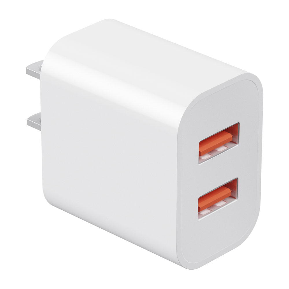 Imagen 1 del producto Cargador de pared Coolbox GMobile dual, 2 puertos usb, 12W, blanco