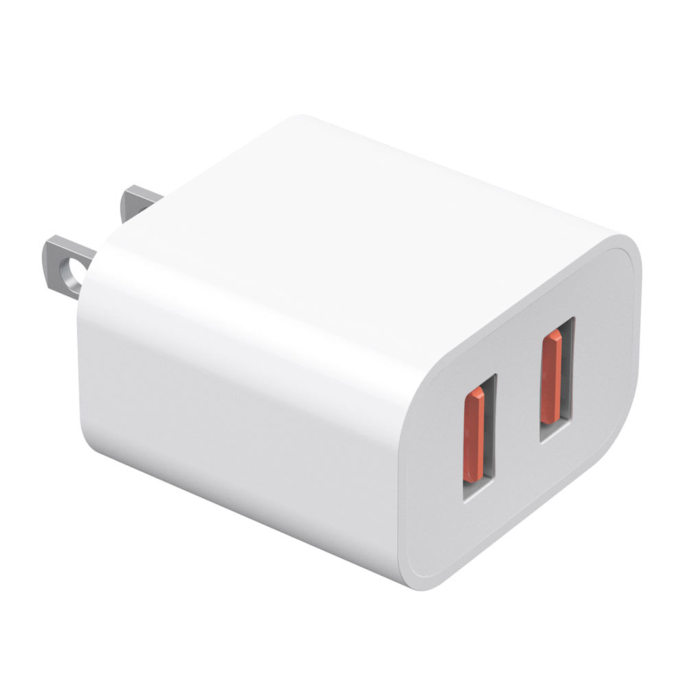 Imagen 2 del producto Cargador de pared Coolbox GMobile dual, 2 puertos usb, 12W, blanco