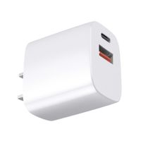 Cargador de pared Coolbox GMobile dual, 1 puerto usb, 1 puerto tipo c, 12W, blanco