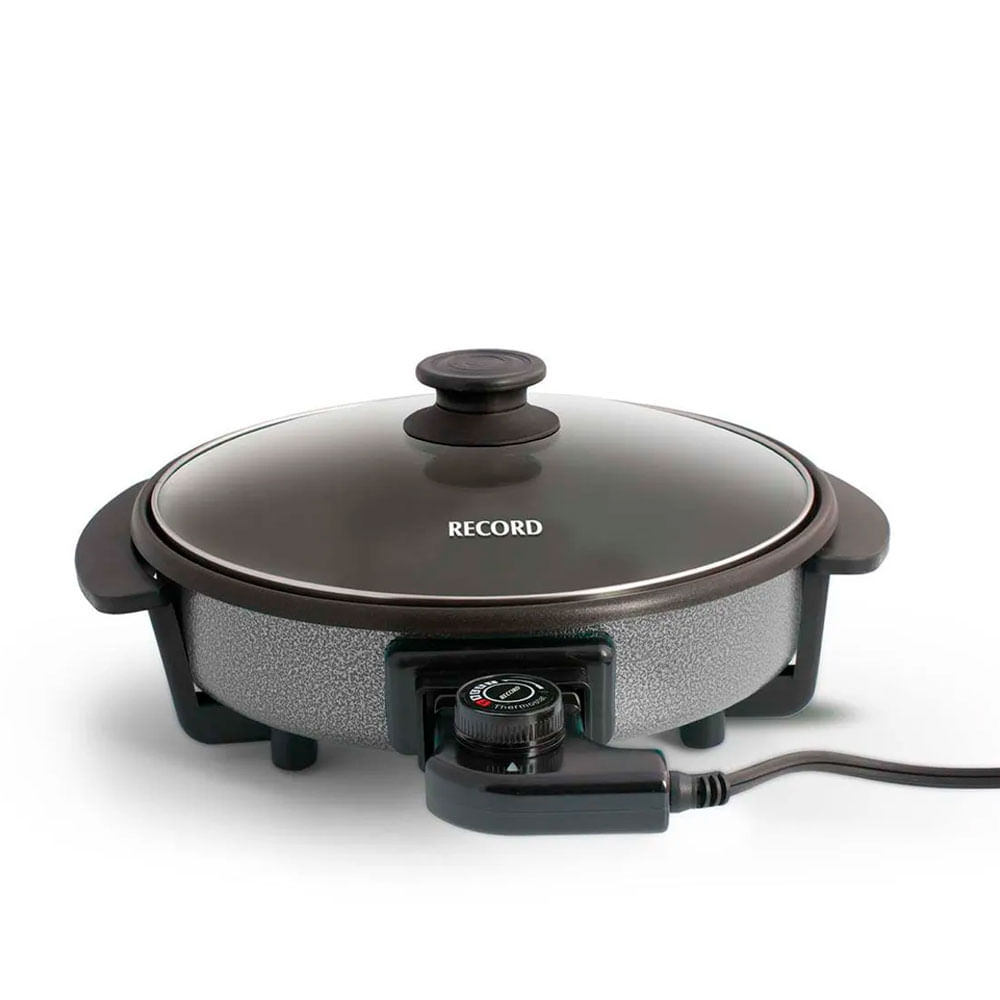 Sartén eléctrica Record REC-CLSENE101 1200w, temperatura máx 250°C, antiadherente, negro