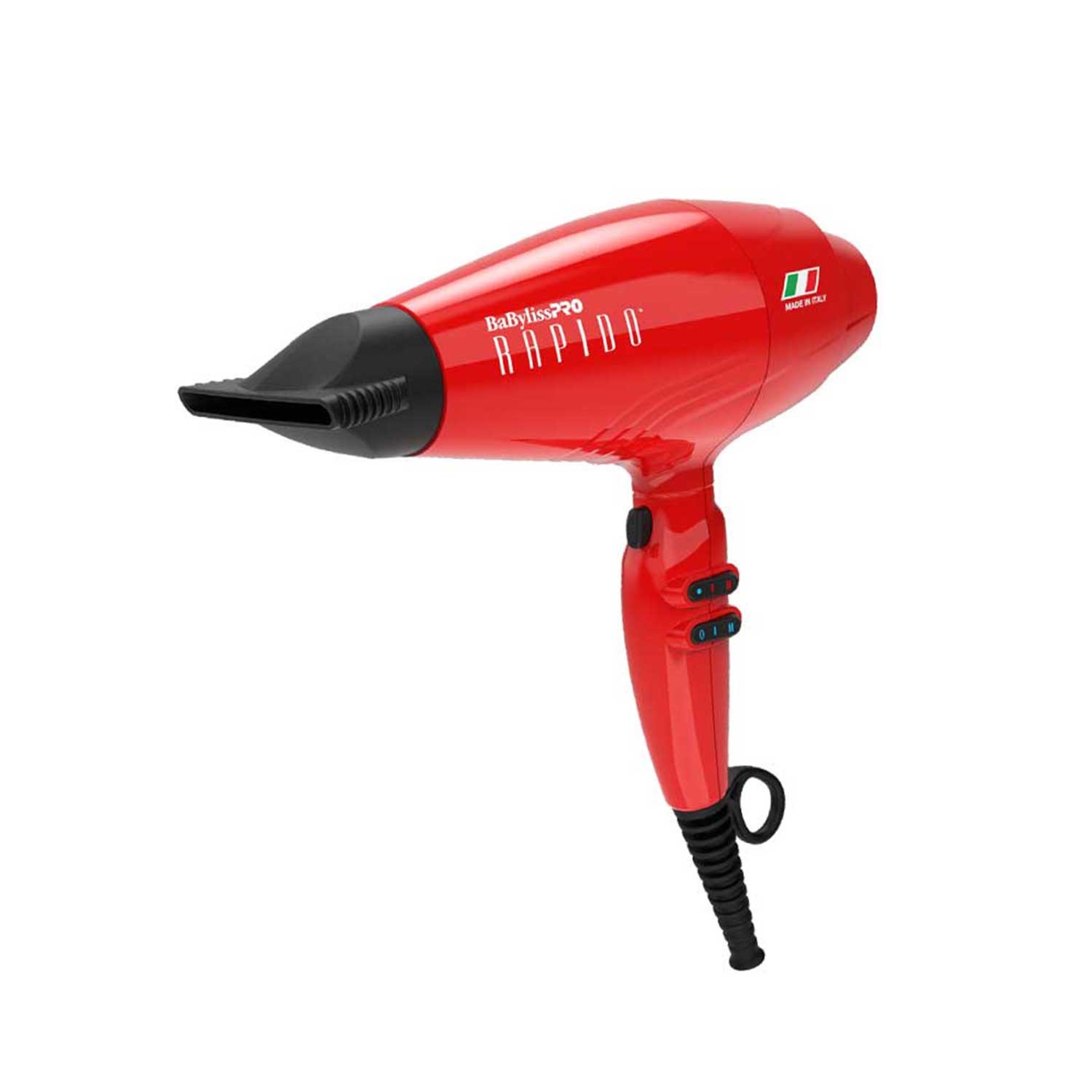 Secador de cabello BaByliss PRO BRRAP1PE 2000W, 3 niveles de temperatura, 2 niveles de velocidad, rojo