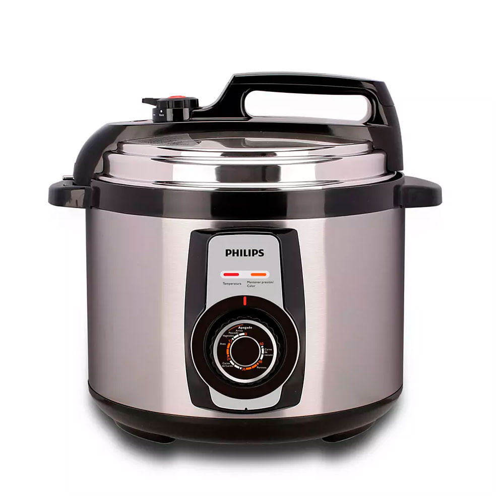 Olla a presión Philips HD2103-44 900w, capacidad 5 litros, control a perilla, plateado