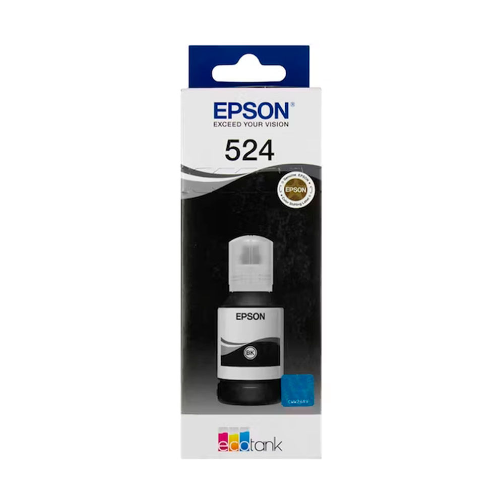 Botella de Tinta Epson 524 Negro T524120-AL, 127ml