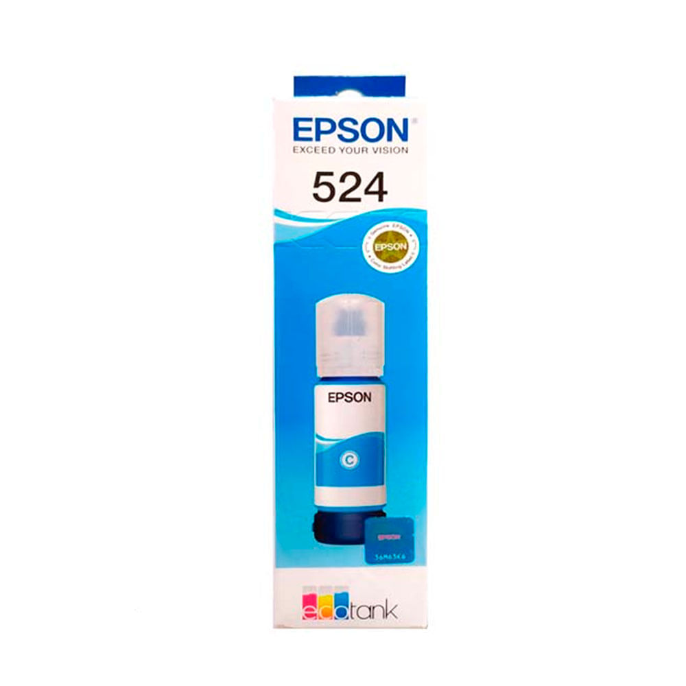 Botella de Tinta Epson 524 Cyan T524220-AL 70ml.