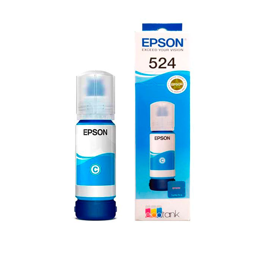 Imagen 2 del producto Botella de Tinta Epson 524 Cyan T524220-AL 70ml.