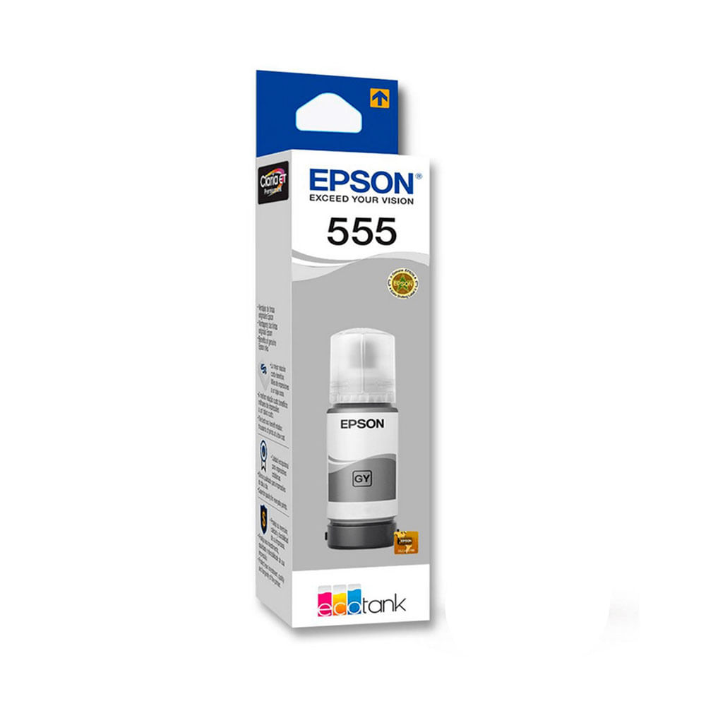 Imagen 2 del producto Botella de Tinta Epson 555 Gris fotografía T555520, 70ml