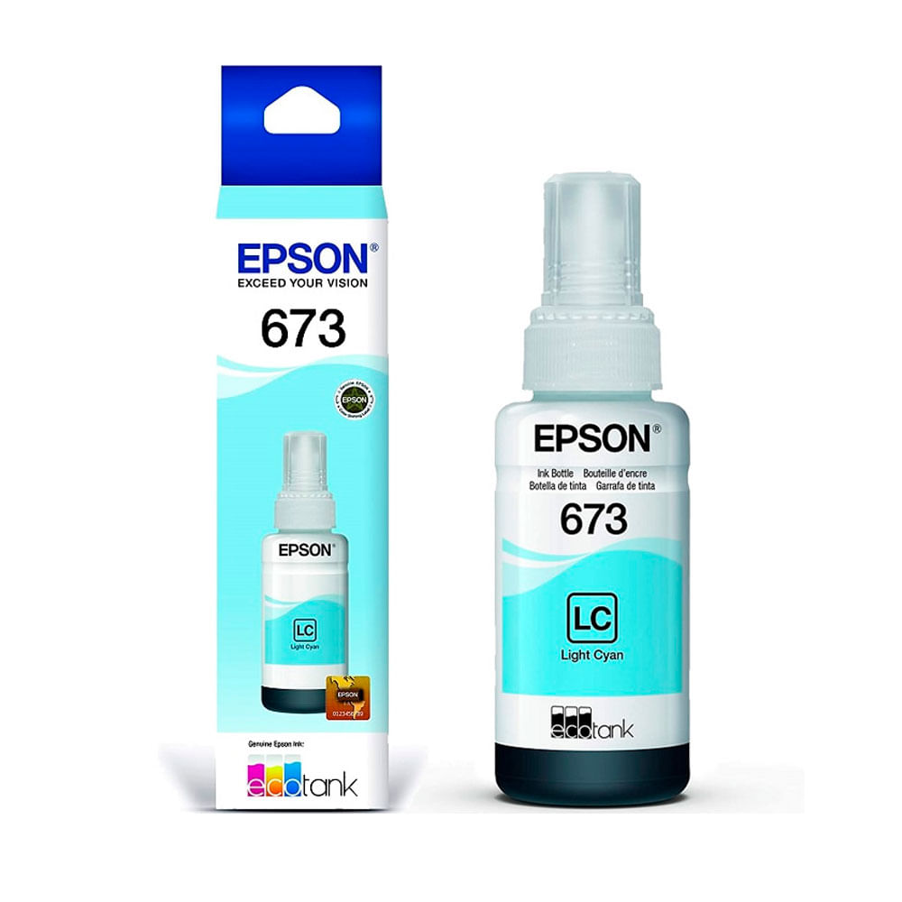 Imagen 2 del producto Botella de Tinta Epson 673 Cyan Light T673520L800 / L805 / L850 / L1800