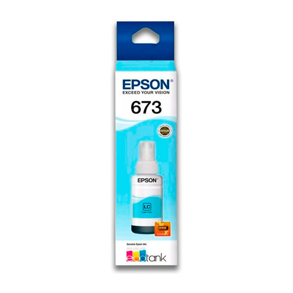 Imagen 1 del producto Botella de Tinta Epson 673 Cyan Light T673520L800 / L805 / L850 / L1800