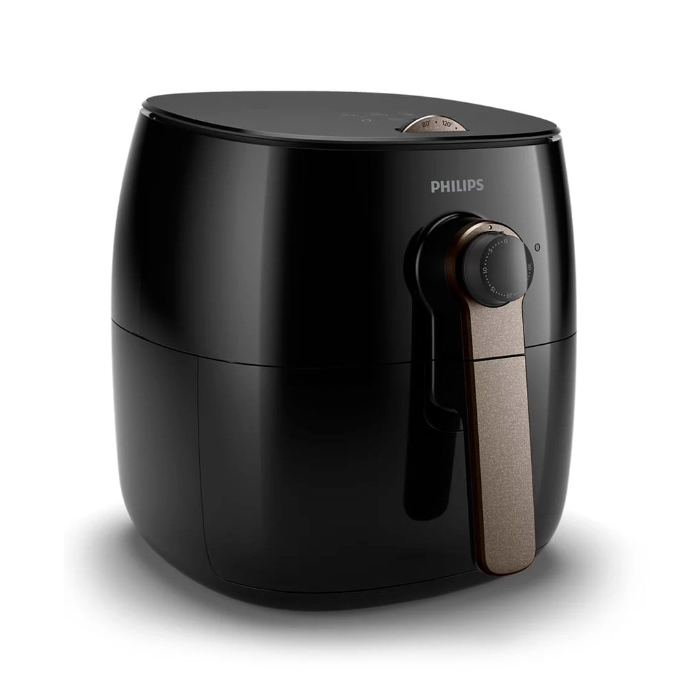 Freidora de aire Philips Premium HD9721_94 1500W, 0.8 kg, temperatura máx 200°, panel análogo, negro