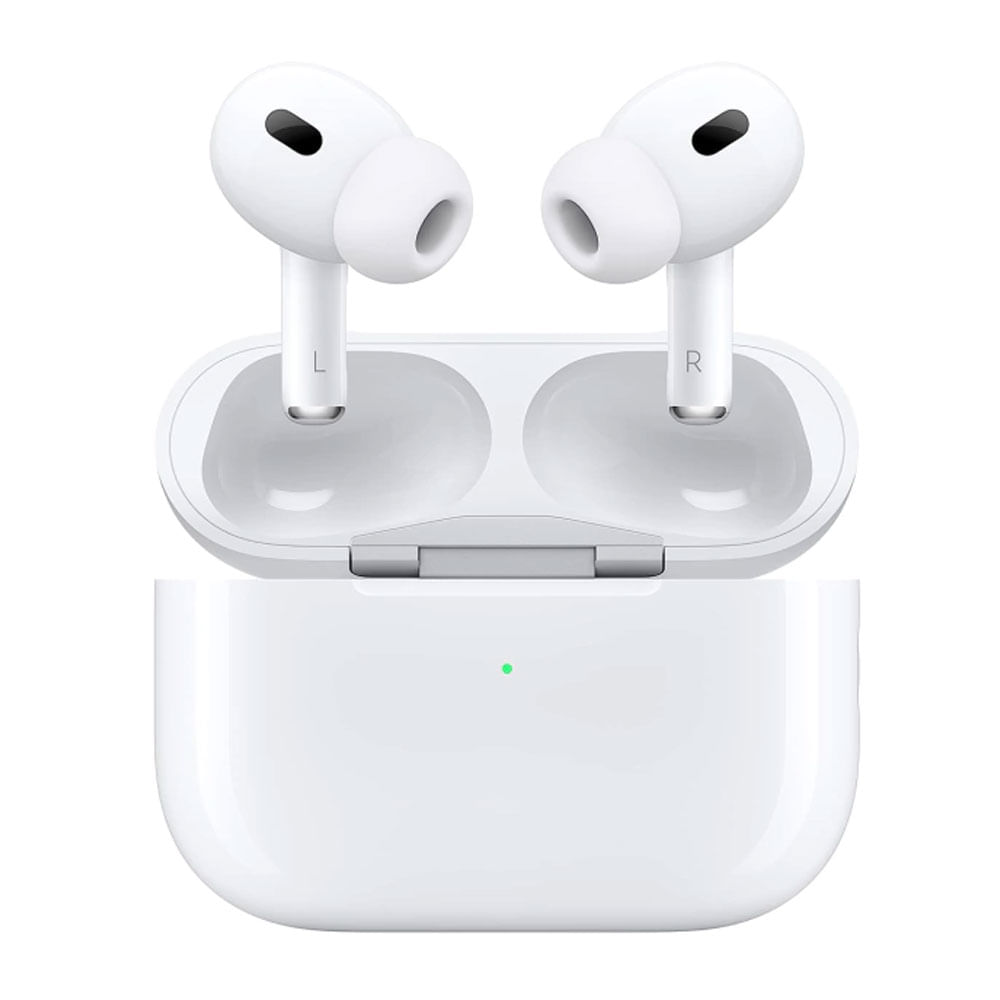 Airpods Pro 2da gen cancelación de ruido, resistente al agua IPX4, duración máx. 30 horas con estuche de carga, MagSafe, blanco