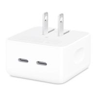 Cargador de pared Apple dual, 2 puertos tipo c, 35W, blanco