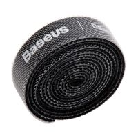 Cinta amarracables de velcro Baseus, 1 metro, negro