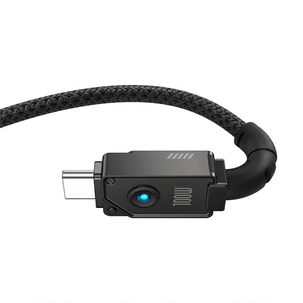 Imagen 2 del producto Cable Tipo-C a USB Baseus 1m, 100W, series indestructibles, negro