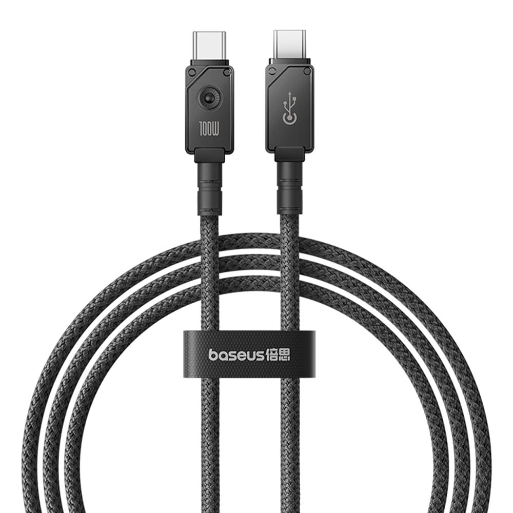 Imagen 1 del producto Cable Tipo-C a Tipo-C Baseus 1m, 100W, series indestructibles, negro