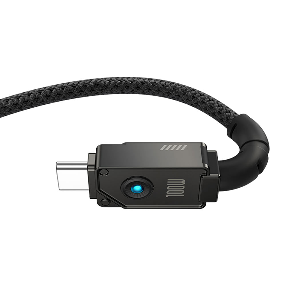 Imagen 2 del producto Cable Tipo-C a Tipo-C Baseus 1m, 100W, series indestructibles, negro