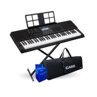 Órgano electrónico Casio CT-X800, 195 canciones, pantalla LCD, negro + Pack semiprofesional