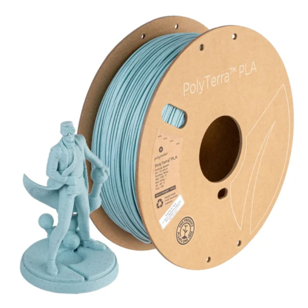Imagen 1 del producto Filamento Polymaker PolyTerra PLA 1.75 mm, 1 kg, gris mármol