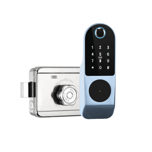 Cerradura smart GC Electric CE1-015, 5 métodos de apertura, conexión wifi, plateado