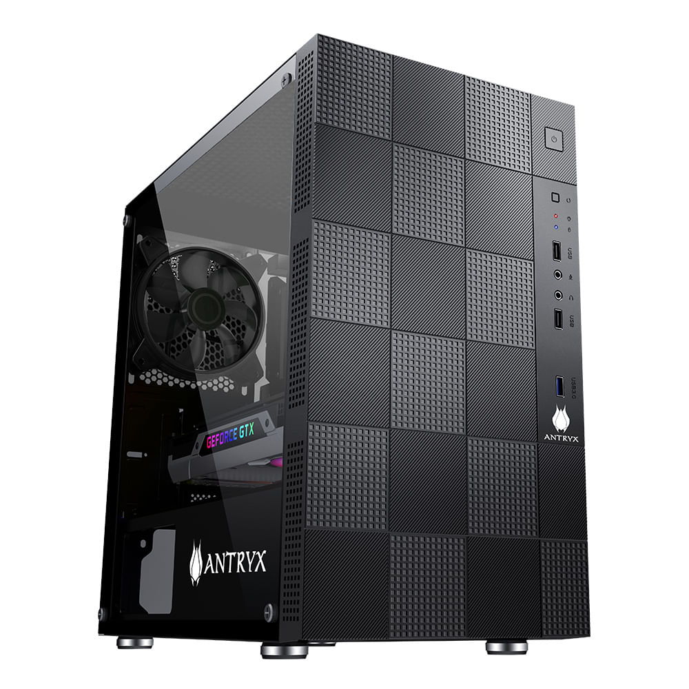 Gabinete Antryx XM-330 Xtreme, ITX/Micro ATX, Panel lateral vidrio templado, con fuente 500W
