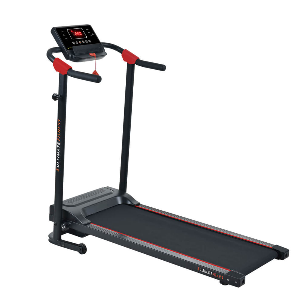 Trotadora eléctrica Ultimate Fitness E100, velocidad 10 km/h, peso máximo 100 kg, negro
