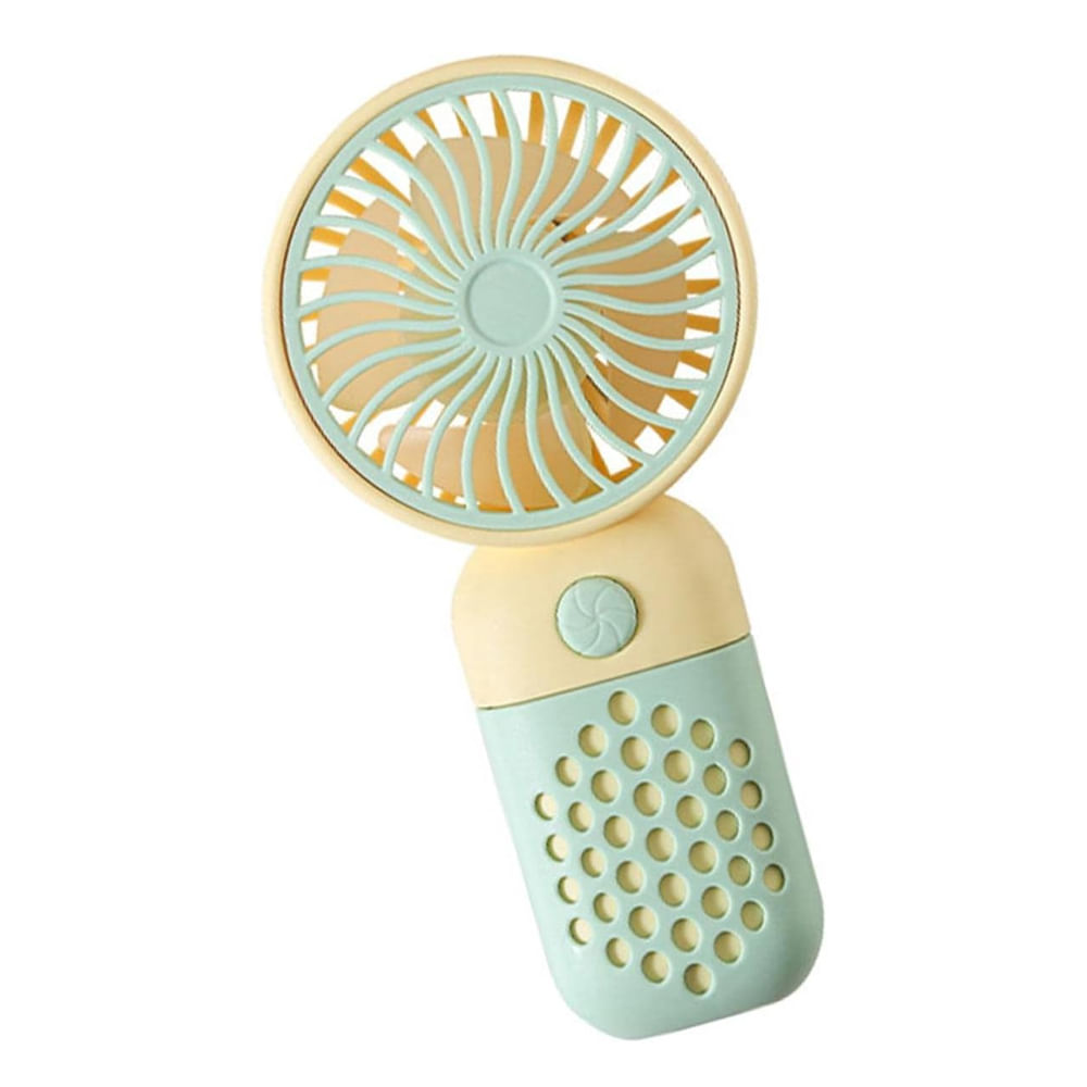 Mini ventilador Zic recargable 2W, 1 velocidad, verde y amarillo